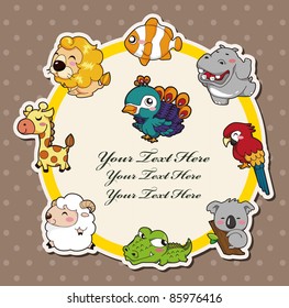 cartoon animal card