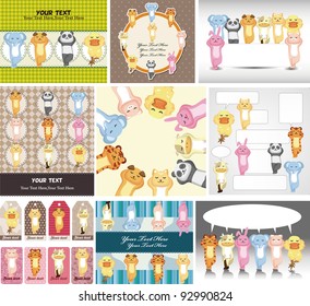 cartoon animal card