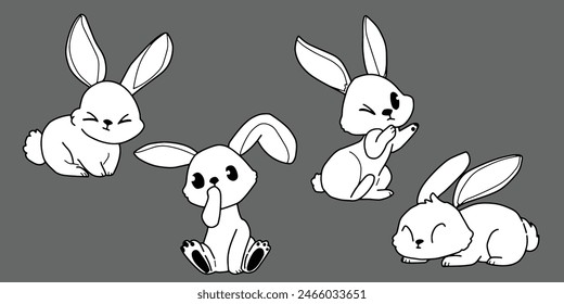 cartoon animal
cute rabbit
Cute coloring book. Hand drawn. Vector illustration.