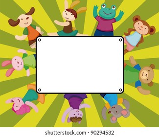 cartoon animal dancer seamless pattern