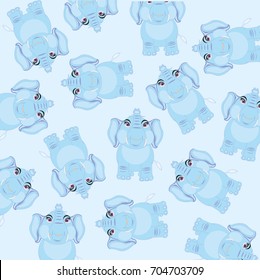 Cartoon animal elephant on white background is insulated