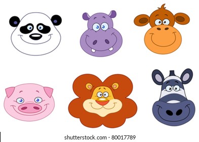 Cartoon Animal Head Collection