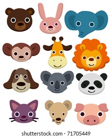 Cartoon Animal Head Icon