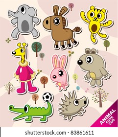 cartoon animal icons