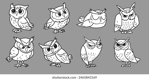 cartoon animal
owl
Cute coloring book. Hand drawn. Vector illustration.