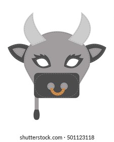 Cartoon animal party masks vector