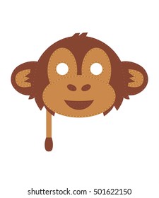 Cartoon animal party masks vector