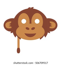 Cartoon animal party masks vector