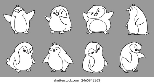 cartoon animal
penguin
Cute coloring book. Hand drawn. Vector illustration.