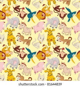 cartoon animal seamless pattern