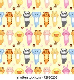 cartoon animal seamless pattern