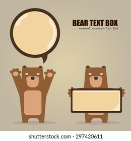 Cartoon animal text box for kid