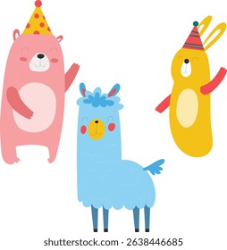 Cartoon Animal Vector Used For Children Book 