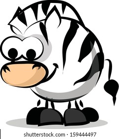 Cartoon animal - vector zebra