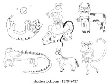 Cartoon animals