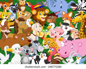 Cartoon animals background