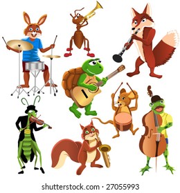 cartoon animals band