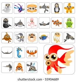 cartoon animals big set 1