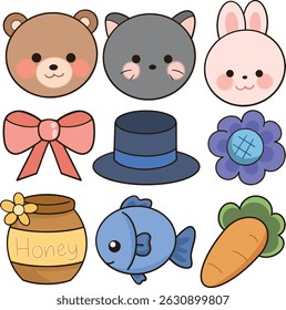 cartoon animals clip art set