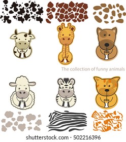 Cartoon animals collections. It can be used for packaging milk.