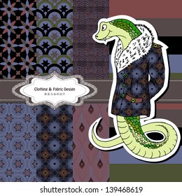 cartoon animals design ,wallpaper ,wrapper, fabric ,vector pattern