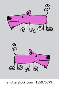 Cartoon animals and Dog Cartoon in Jaidee Family Style