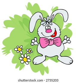 cartoon animals easter bunny cartoon animals cute vacation holiday rabbit fun ceremony baby celebration pets rodent hearing satisfaction caricature painting comic listening image joy happiness preciou