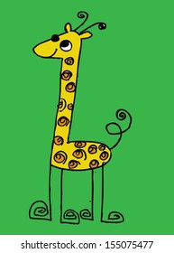 Cartoon animals and Cartoon giraffe  in Jaidee Family Style