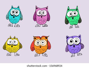 Cartoon animals and owls in Jaidee Family Style
