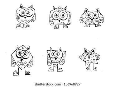 Cartoon animals and owls in Jaidee Family Style