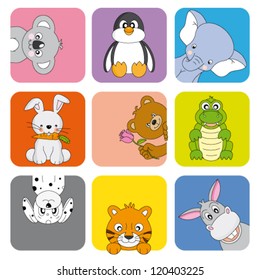 Cartoon animals and pets