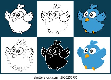 Cartoon Animals set of BIRD, Vector illustration