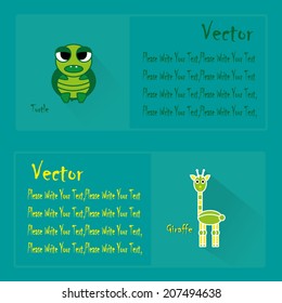 cartoon animals and text