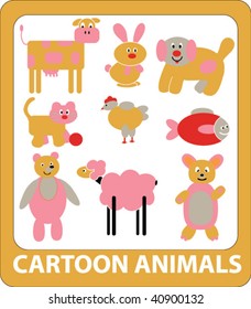 cartoon animals. vector