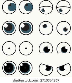 Dibujos animados Ojos animados Diseño de personajes de Arte vectorial de anime