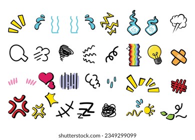 cartoon anime emoji symbol collection