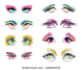 96,027 Cartoon female eyes Images, Stock Photos & Vectors | Shutterstock