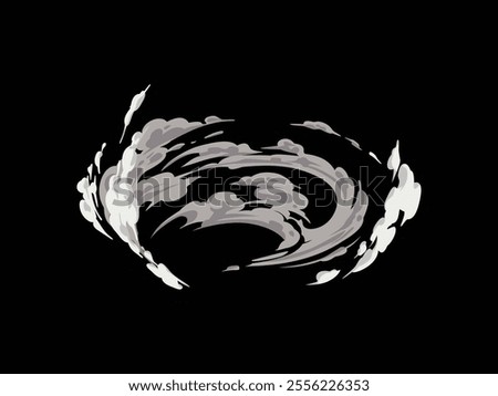 cartoon anime smoke cloud effect