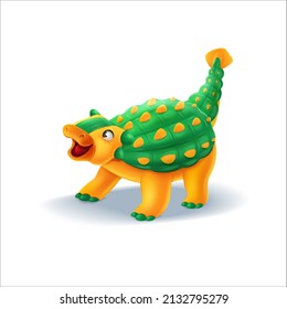 cartoon ankylosaurus illustration for children