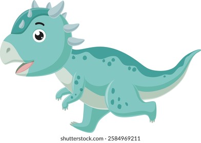 Cartoon ankylosaurus on a white background