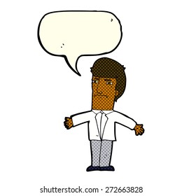cartoon annoyed boss with speech bubble