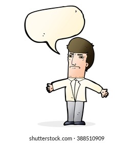 caricatura molesta jefe con burbuja de habla