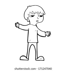 Cartoon Annoyed Boy Stock Vector (Royalty Free) 171247040 | Shutterstock