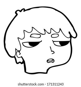 caricatura de un chico molesto