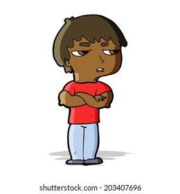 caricatura de un chico molesto