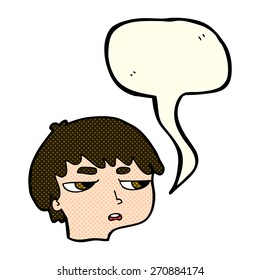 cartoon annoyed boy with speech bubble