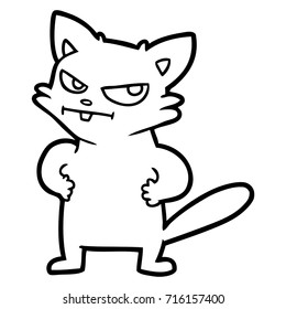 cartoon annoyed cat
