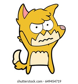 cartoon annoyed fox