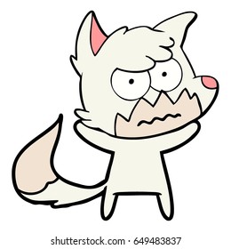 cartoon annoyed fox