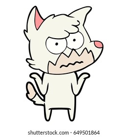 cartoon annoyed fox